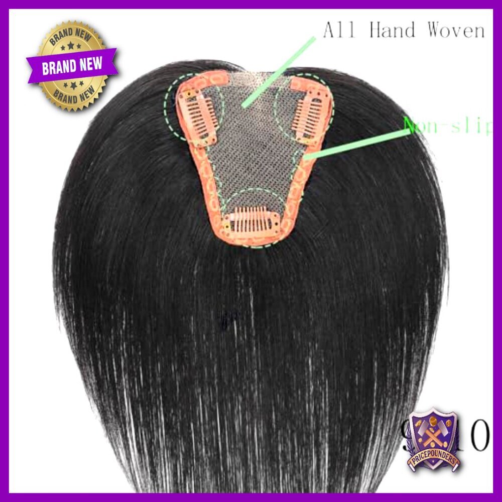 Real Human Hair Topper for Thinning Hair 10 Inch Elegant Natural Coverage - Picture 3 of 7